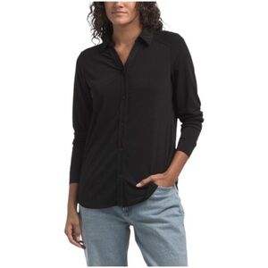 Adrianna Papell Black Button Down Blouse Size XXL